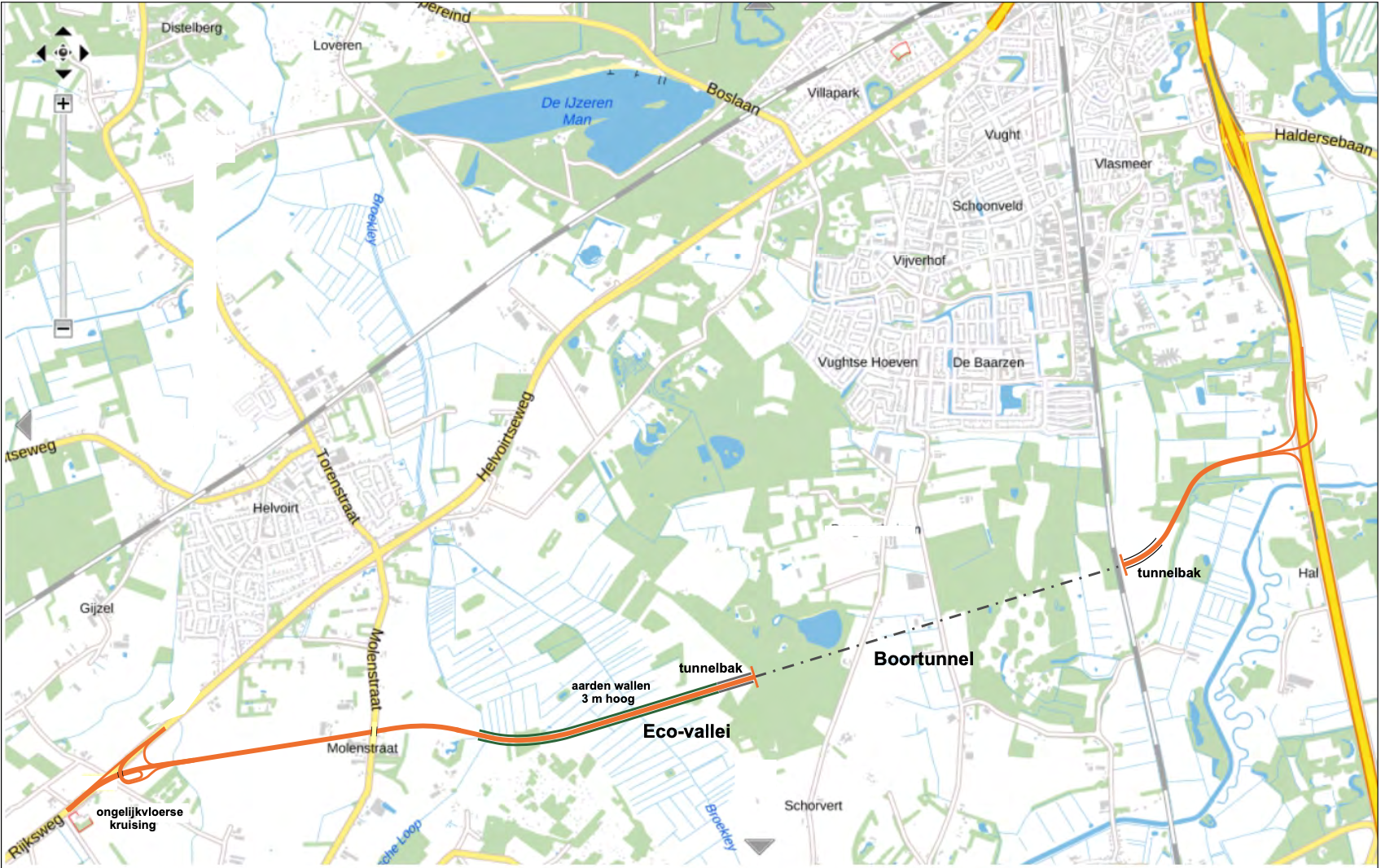 Een alternatieve route voor de N65 zuid van Vught